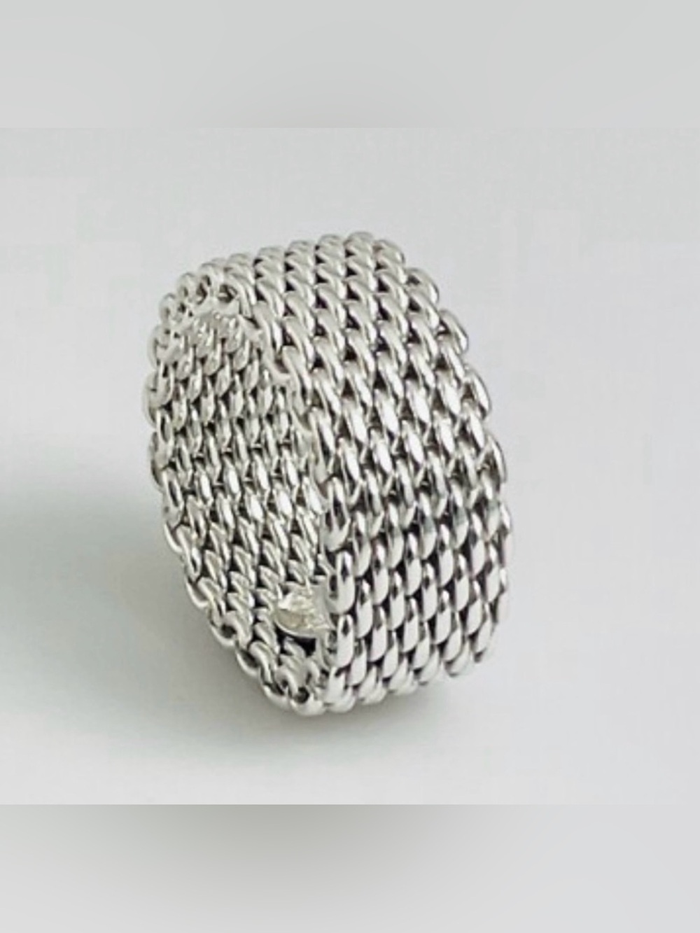 Tiffany & Co. | Sterling Silver Somerset Mesh Ring - Size 8